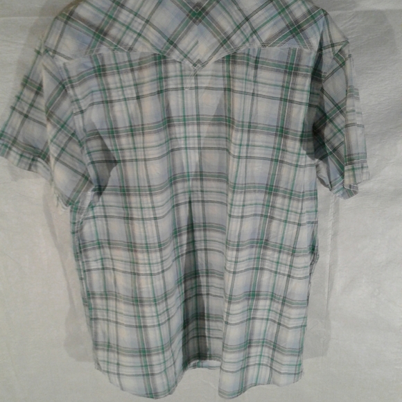 Men's 2XL short sleeve plaid shirt (Public Opinion) - Picture 2 of 6